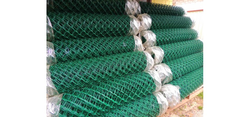 Сетка Рабица 2,0х10 м  с ПВХ покрытием ( зеленая ) производство РБ